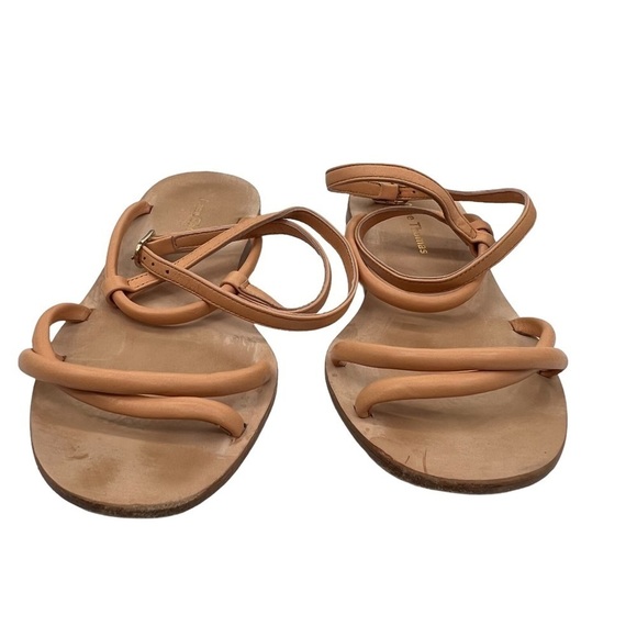 Anne Thomas Tan Strappy Flat Sandals Size 40 Women's - Picture 3 of 9